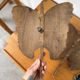 Set of 2 butterfly wall decorations sculptures 1900