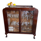 Varnished wooden display case