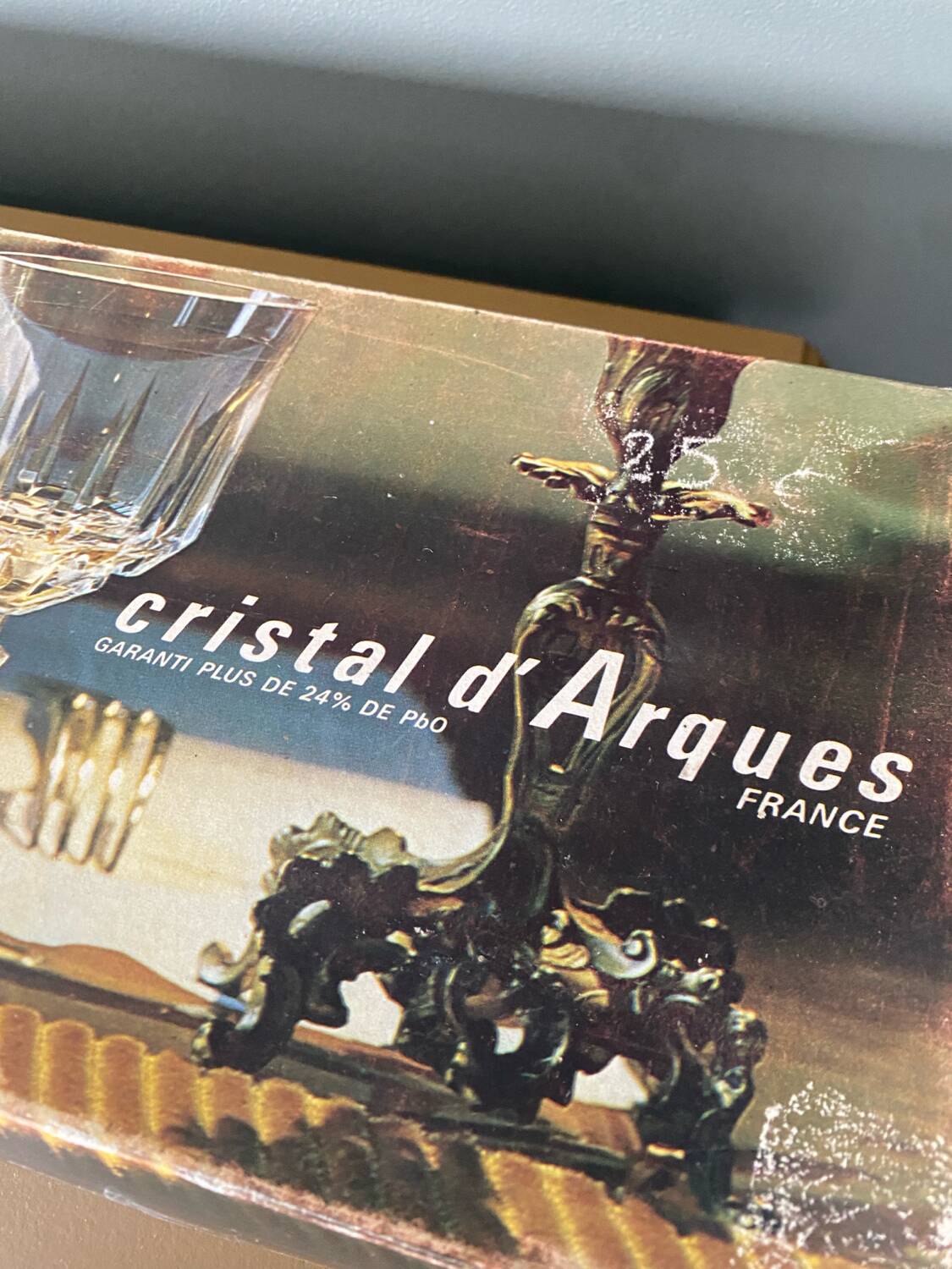 6 crystal stem glasses from D'ARQUES