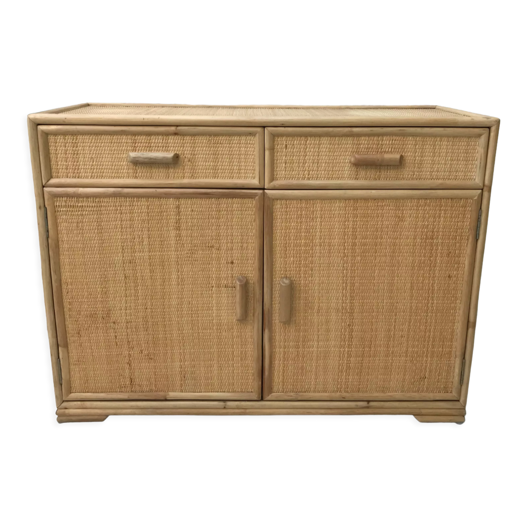 Vintage rattan sideboard