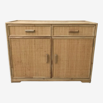 Vintage rattan sideboard