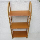 Rattan wall shelf