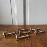 Set of 6 silver-plated cat knife rests