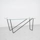 Table basse verre et acier années 50' forme libre