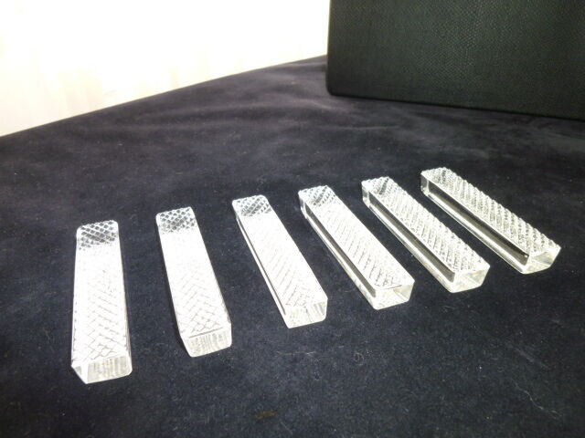 Set of 6 lead crystal knife holders Decoration diamond tips