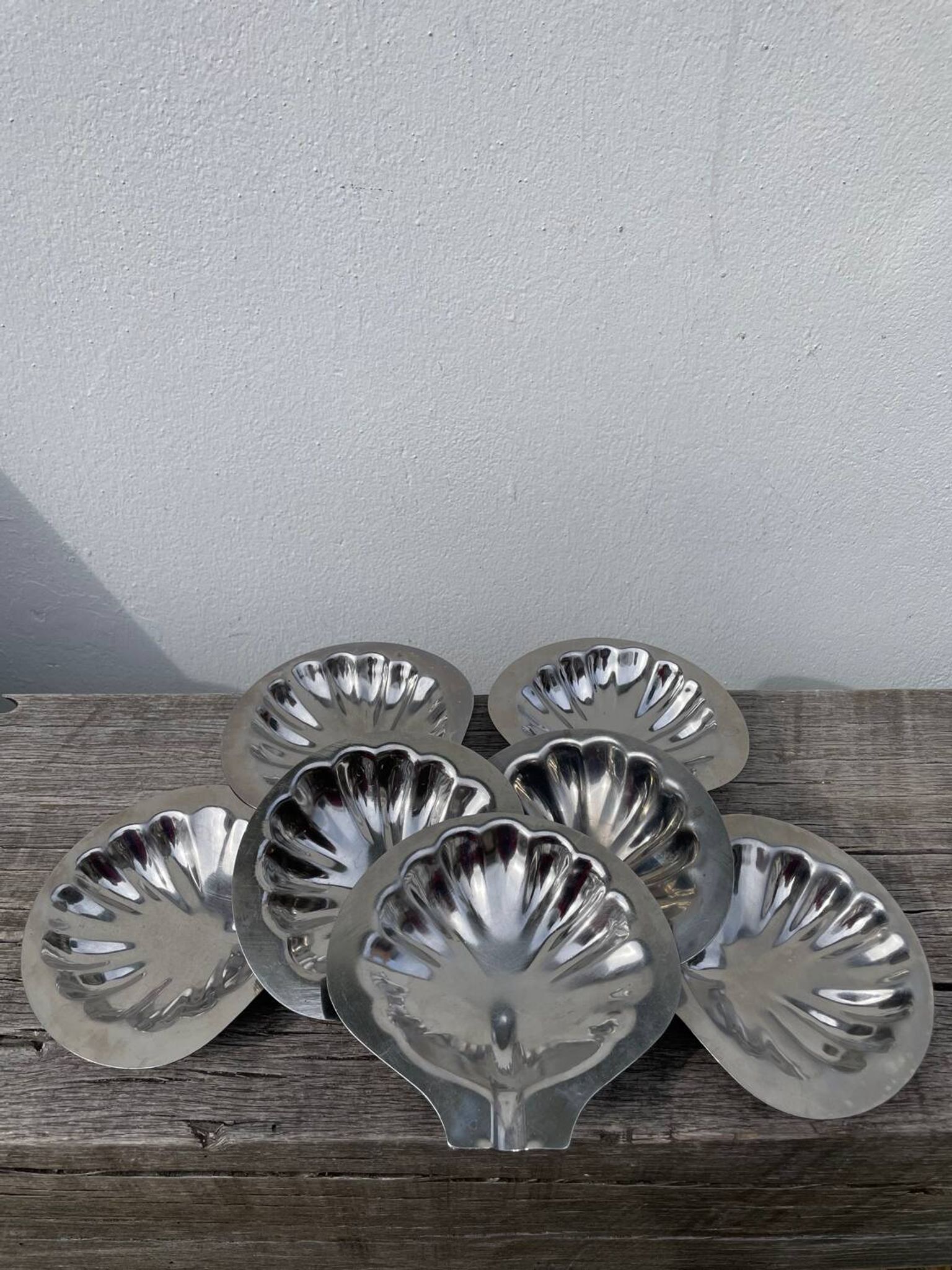 8 coupelles coquillage en inox