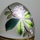 Antique 19th-20th century frosted enamelled glass and brass egg box