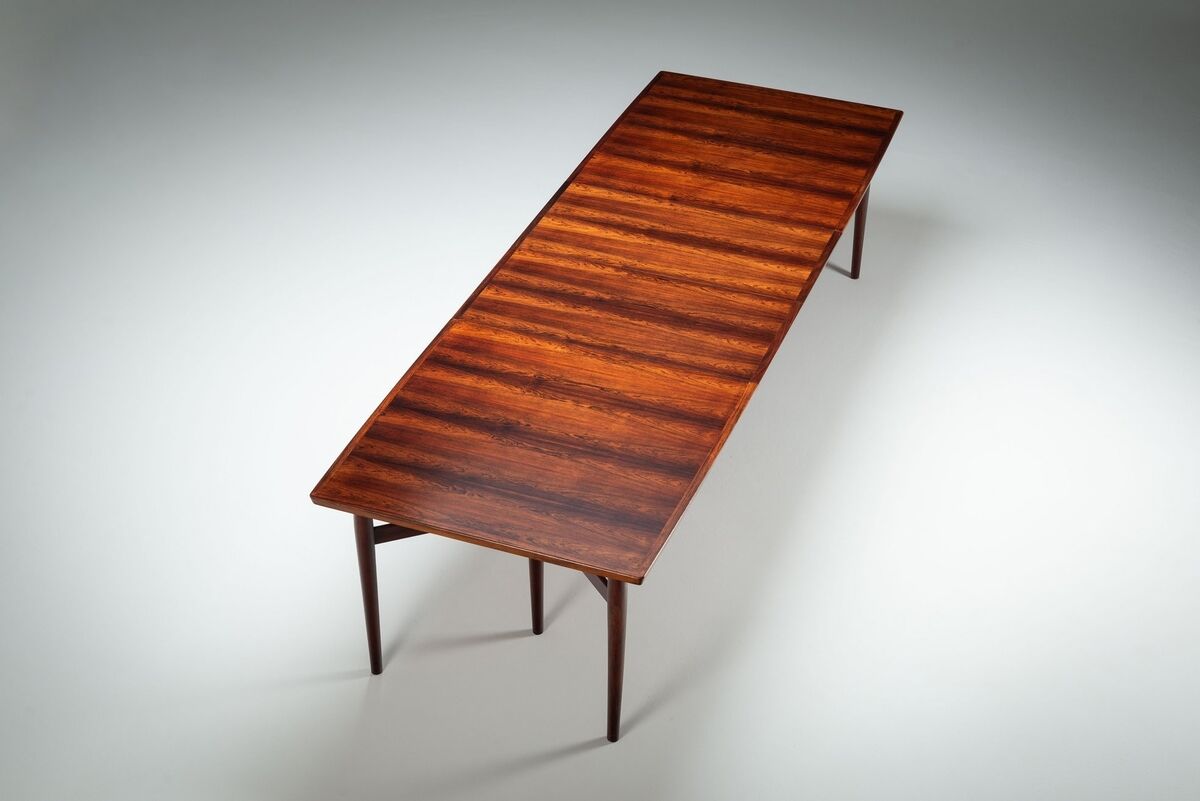 Arne Vodder model 201 large dining table in rosewood Sibast Denmark 1960