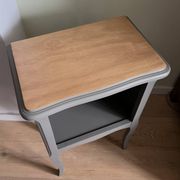 Unique renovated wooden side table - chic country style