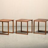 Kai Kristiansen Cube No. 33 Interlocking Nesting Tables in Walnut, Denmark