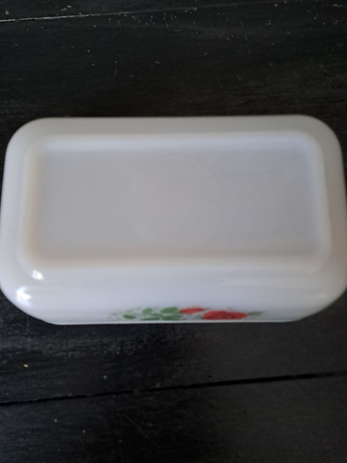 Vintage arcopal butter dish