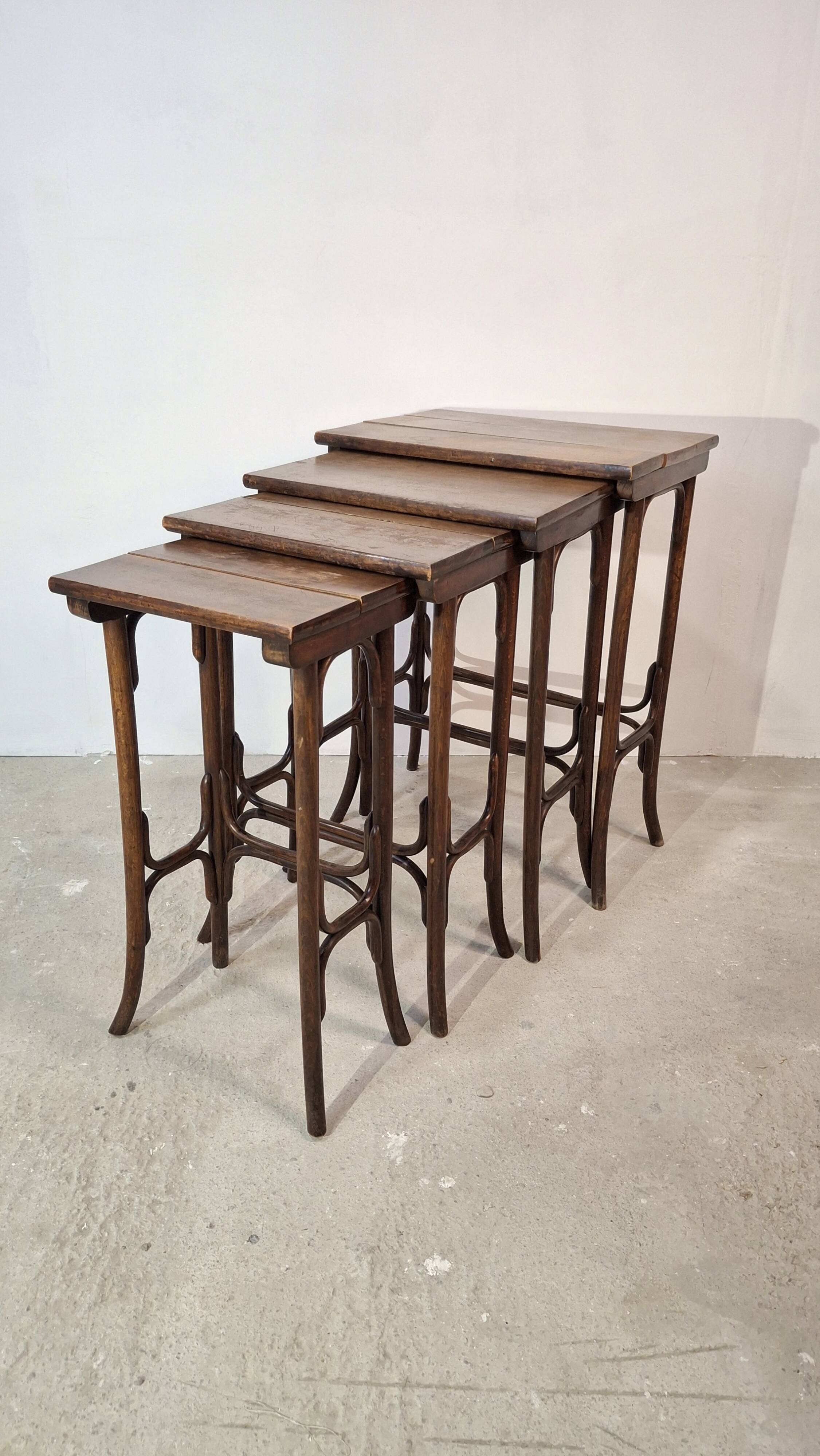 Thonet Bentwood Nesting Tables Set of 4