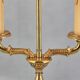 Empire style lamp two lights with oval lacquered lampshade "lucien gau"