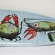 Dish and sausage fish crustaceans earthenware Pornic Bernard Serraz design 60s