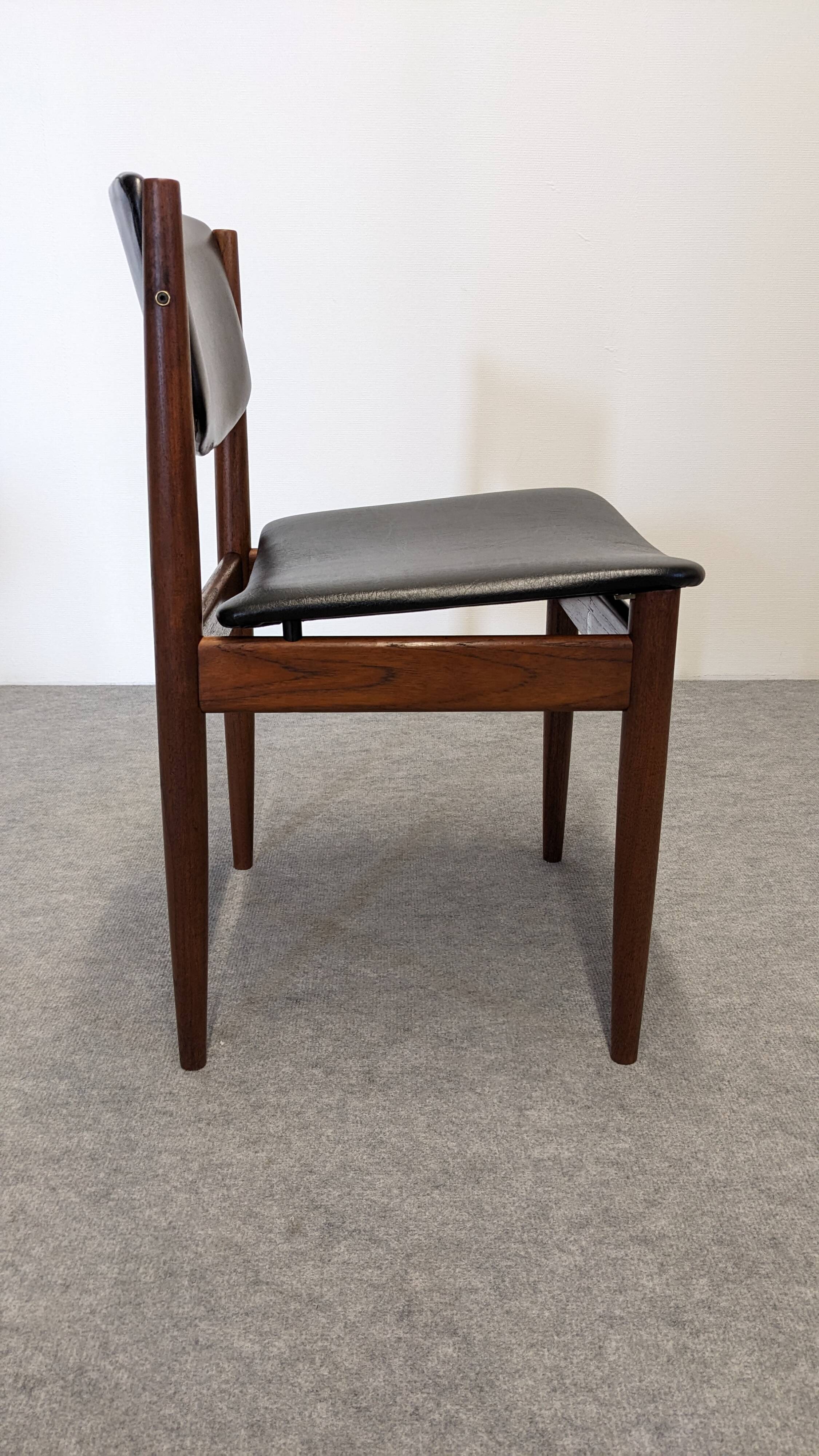 Set of 4 teak chairs by Finn Juhl for France&Son, Denmark circa 1960