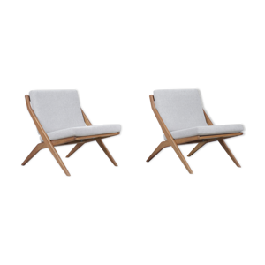 2 chaises à ciseaux - set