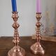 Lot de 2 bougeoirs en cuivre