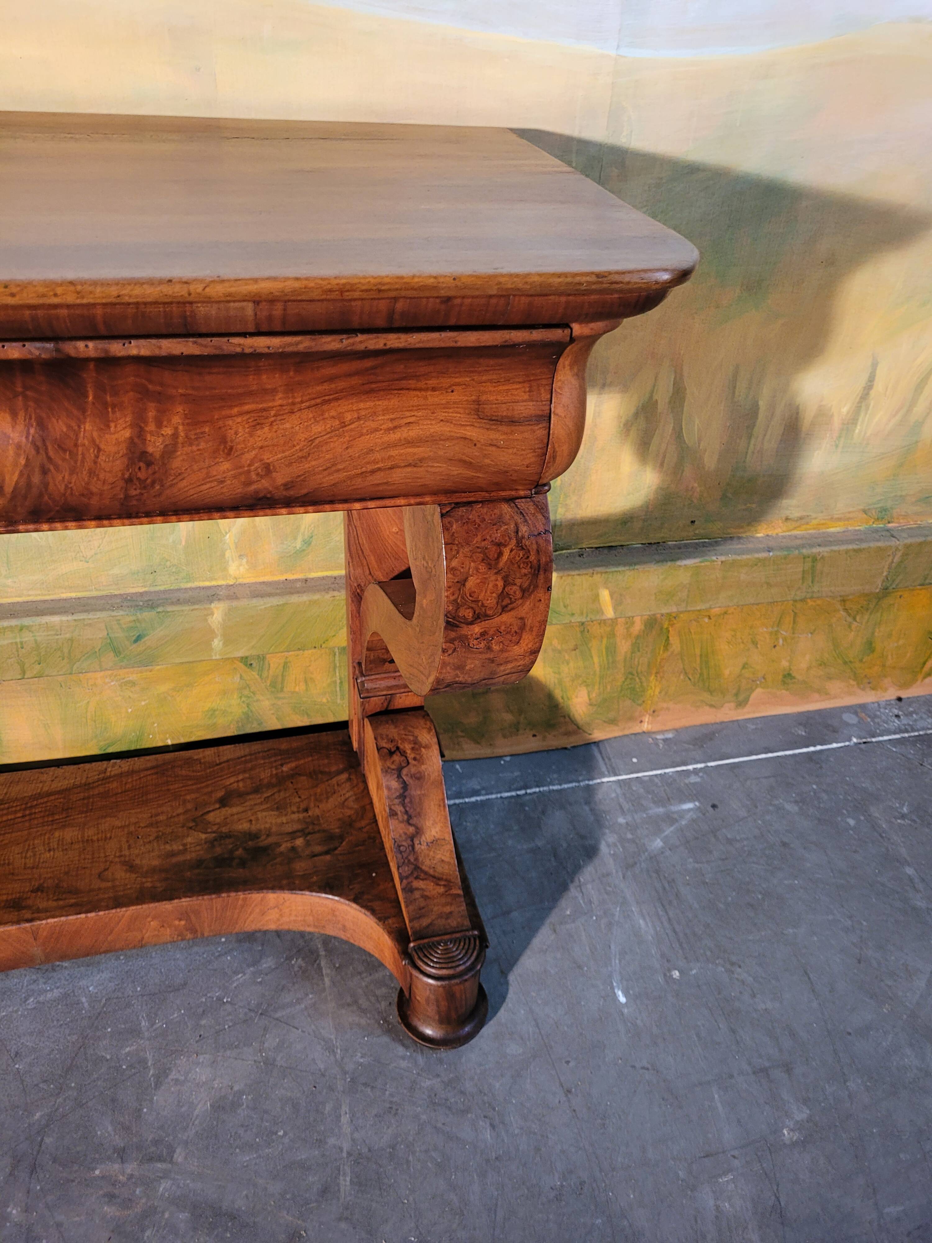 Restoration period mahogany console