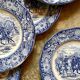 10 flat plates in English iron earth Liberty blue