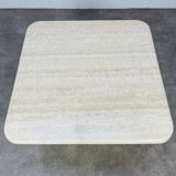 Square travertine coffee table