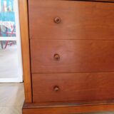 Elégante commode  en merisier – 3 tiroirs –Années 80