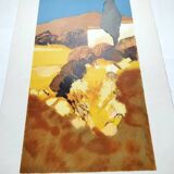 Jean-claude allenbach 1947 2007 the cypresses signed lithograph