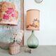 Lampe dame jeanne  abat jour fleuri