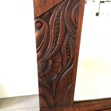 Large vintage mirror 40s oak frame 103x42cm