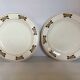 Pair of old nymphéa ironstone plates.