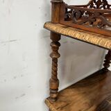 Napoleon III display stand in marquetry mahogany, 19th century.