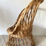 Vintage rattan armchair for children
