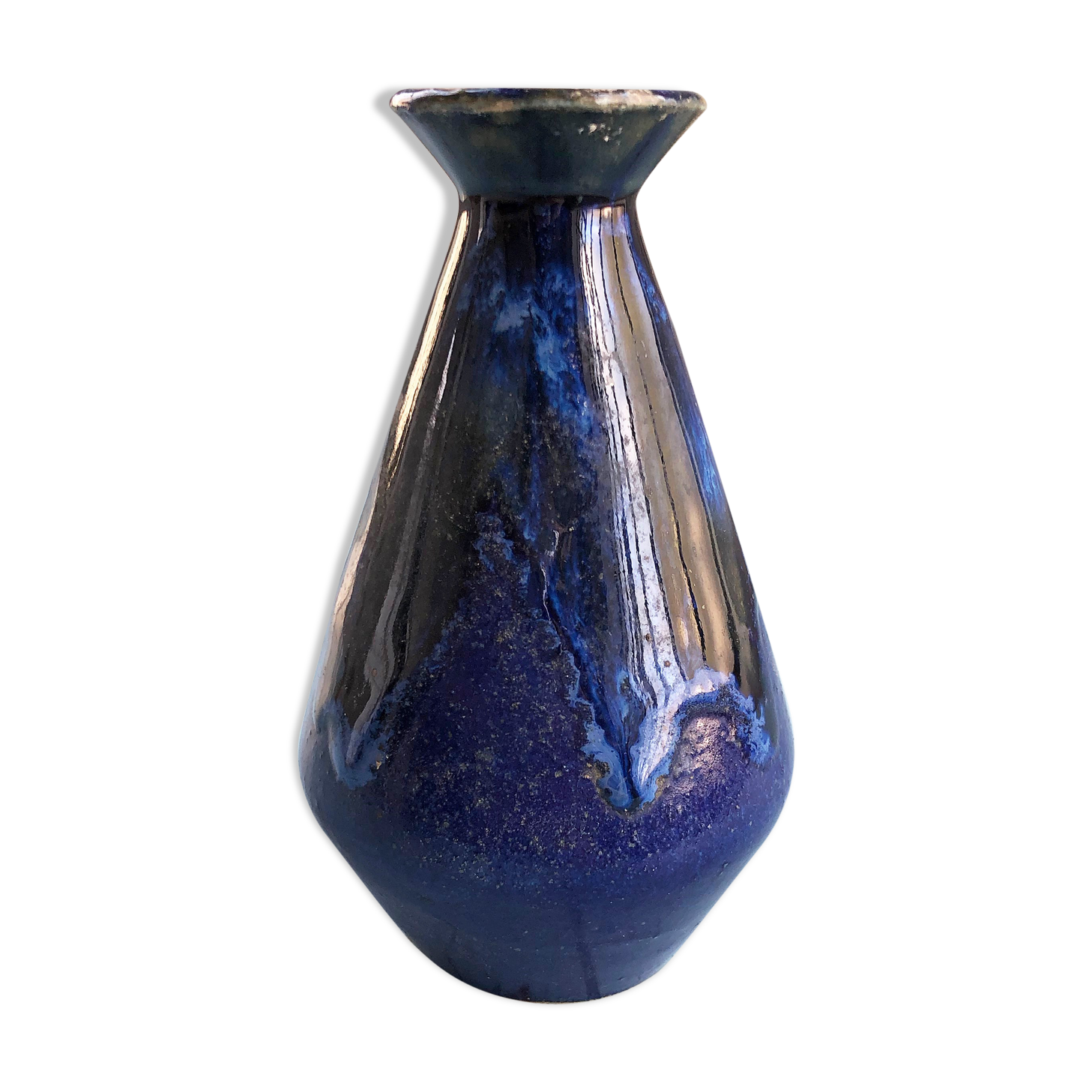 Blue vase XS signed jeb