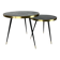 Round rotating table, aged mirror top and brass details, handmade, size M