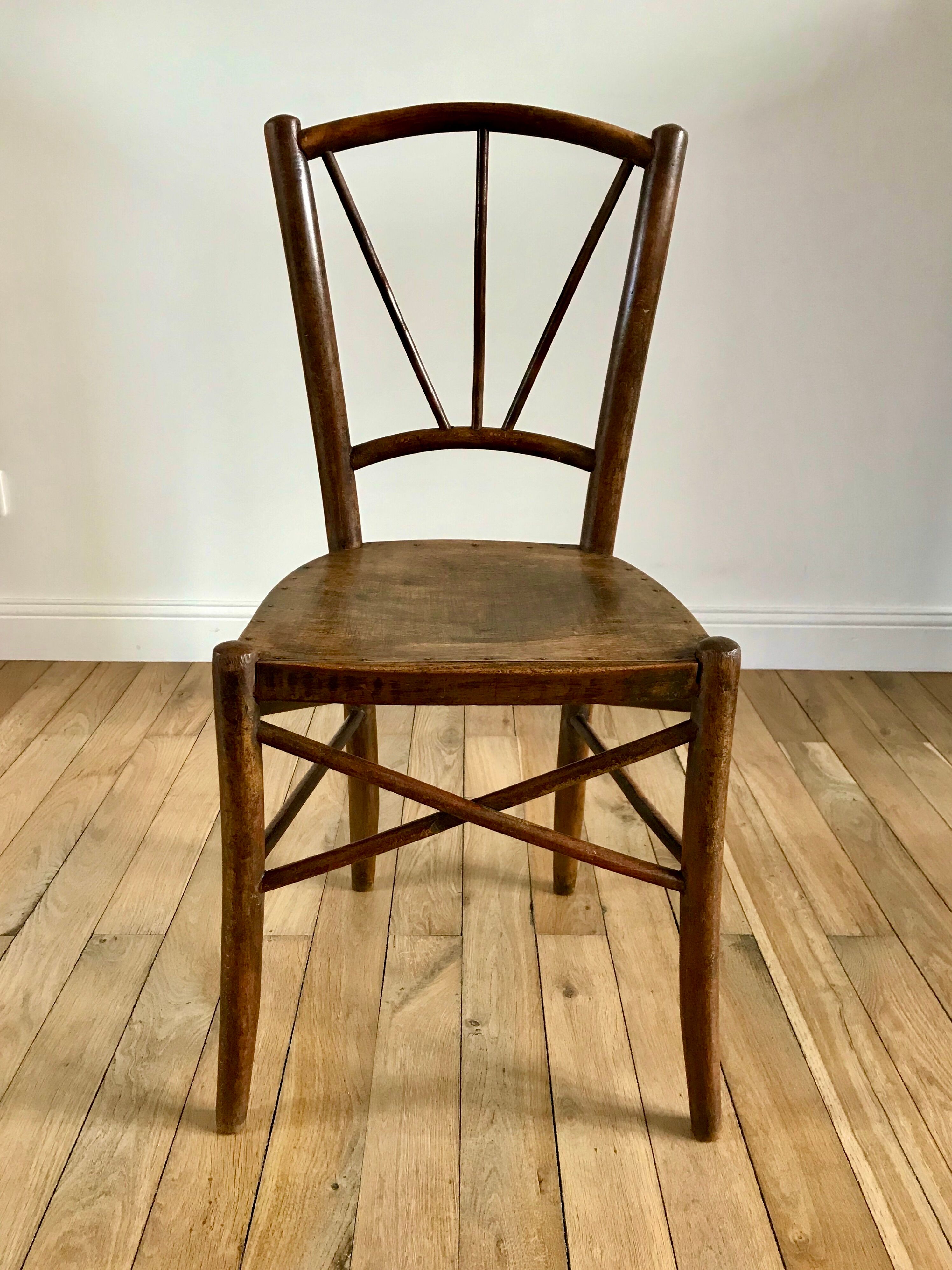 old wooden bistro chair early twentieth century
