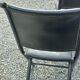 Set of 6 folding chairs, 70s design, 3 leather, 3 moleskin
