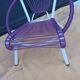 Children's armchair scoubidou purple white tube