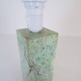 Mid-century green marble table lamp by Bergbom, Sweden, 1960s.