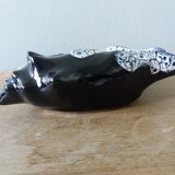 Black ceramic and foam shell ashtray