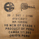 Backpack coffee in jute canvas 'Peru '.