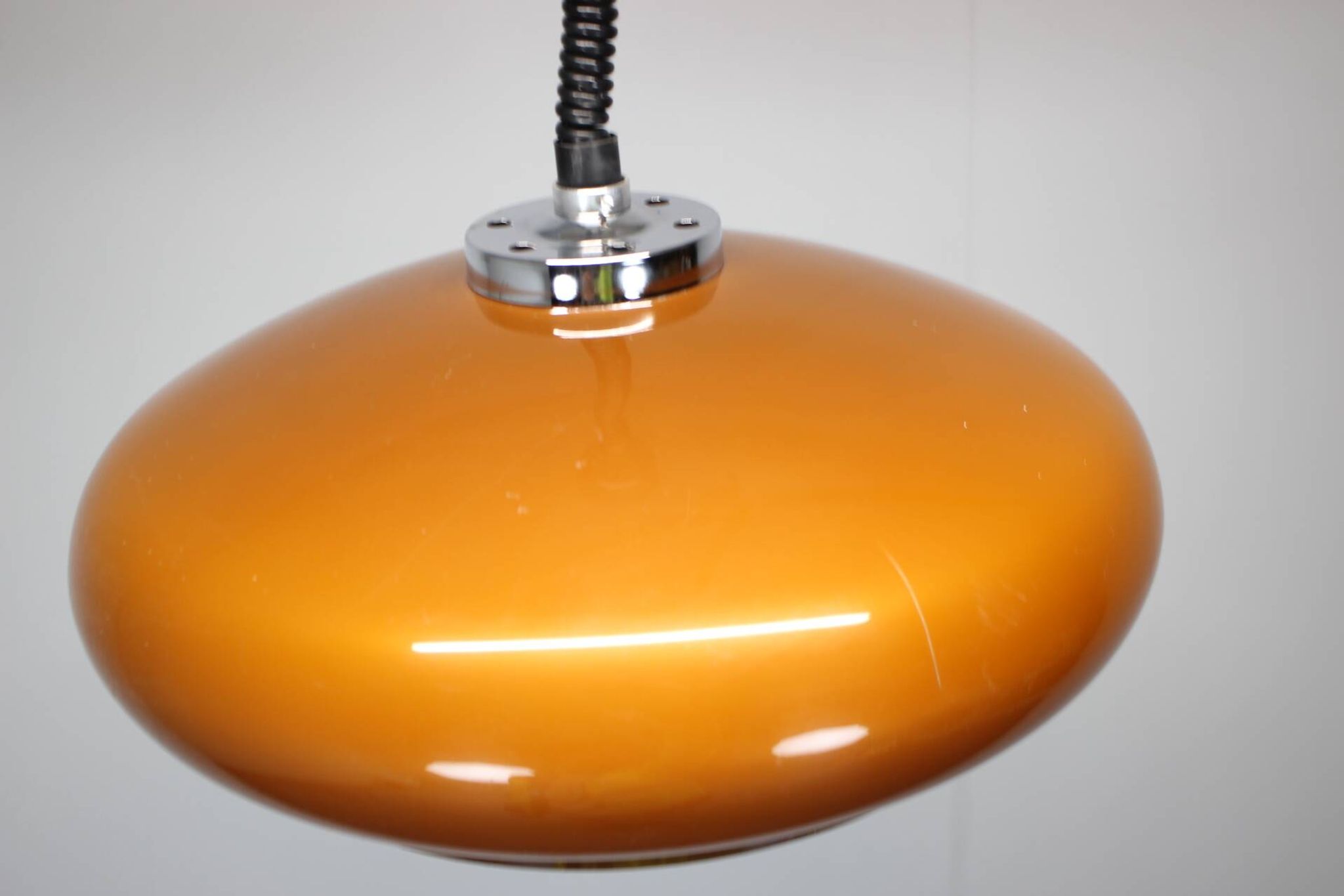 Adjustable glass pendant light from the mid-century, Europe, 1970s.