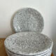 5 dessert plates in speckled Italian ceramic