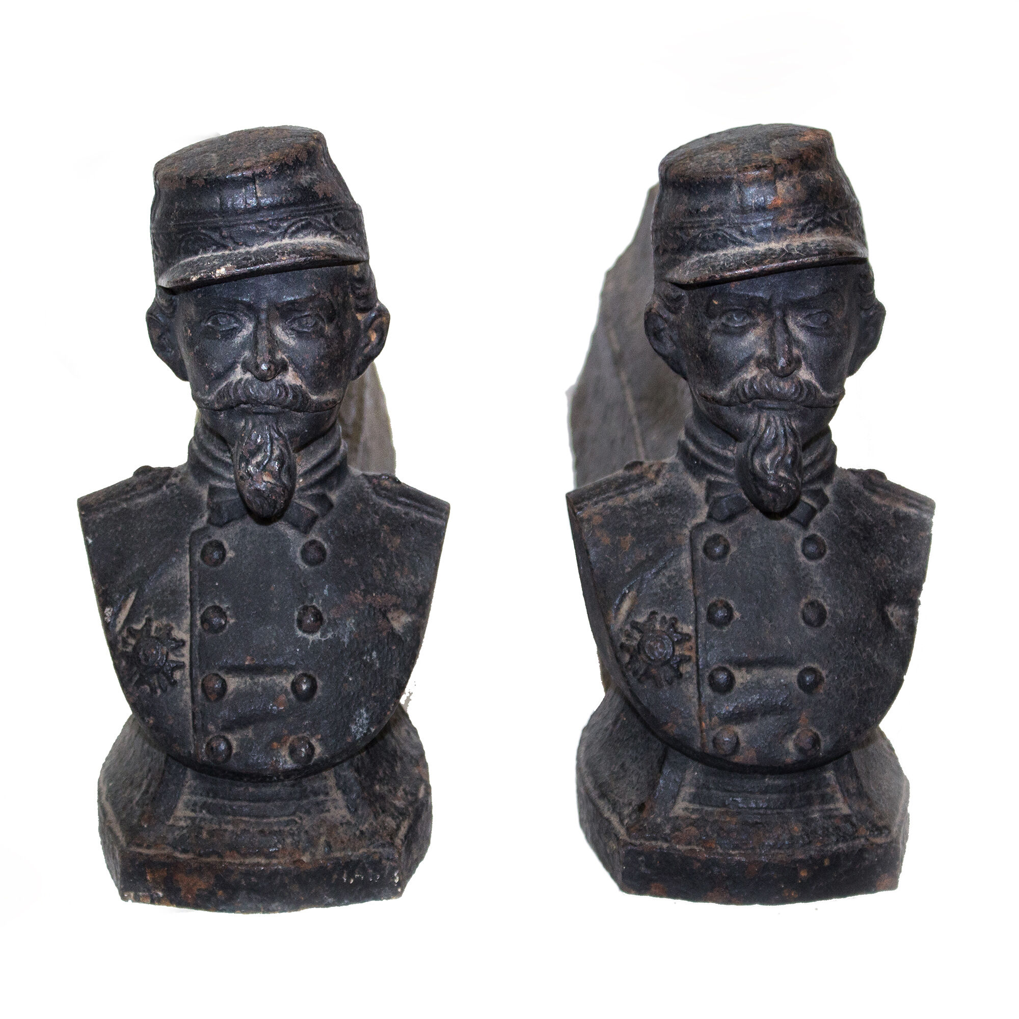 French soldier andirons