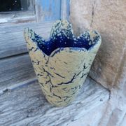 Vintage 1960s ceramic vase, Fat Lava, Clamecy