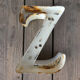 Letter "Z" of vintage industrial brand in iron