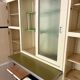 Vintage 1950s painted wooden sideboard – display cabinet, drawers and shelves –