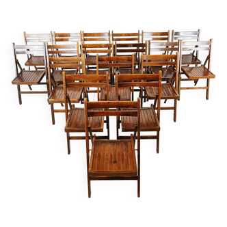 Mid century wooden folding chairs, 1950s