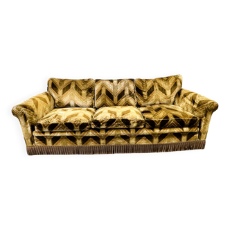 Luxury Vintage Velvet Sofa - Canape - Couch, 1970s.