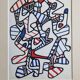 Screenprint after Jean Dubuffet framed under glass 25 cm by 31 cm