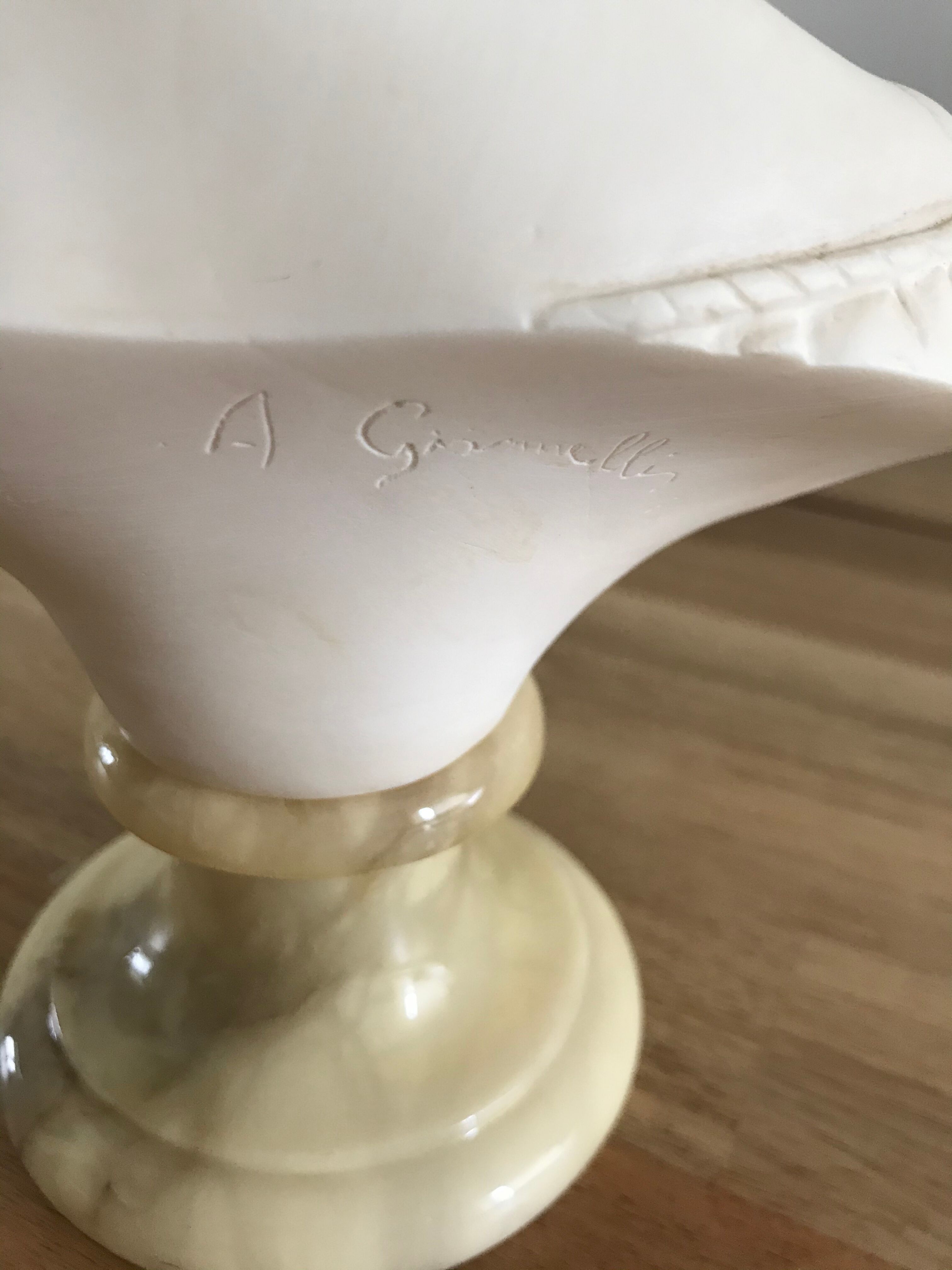 Bust of woman in alabaster