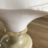 Bust of woman in alabaster